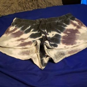 Black grey and white shorts Large
